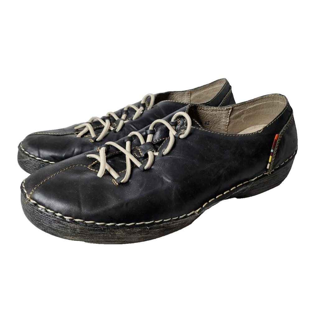 Spring Step Carhop Fashion Sneaker Womens 42 Black Leather Slip On Comfort Shoes